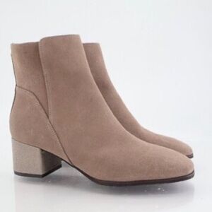 Donald J. Pliner Taupe Kelsee  Suede Ankle Booties 8M